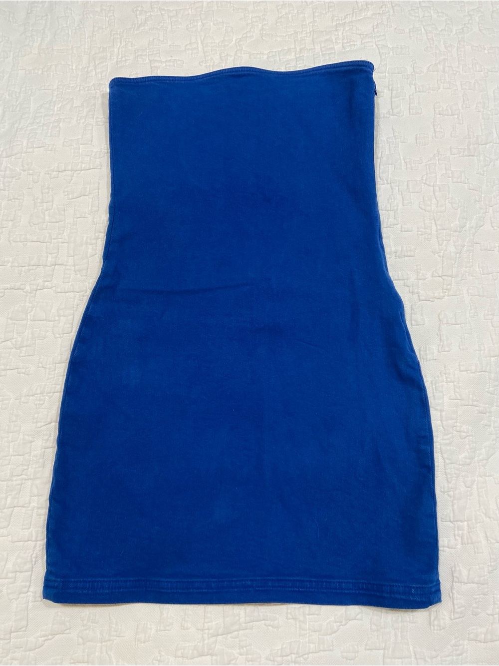 Zara Cobalt Strapless Denim Tube Dress